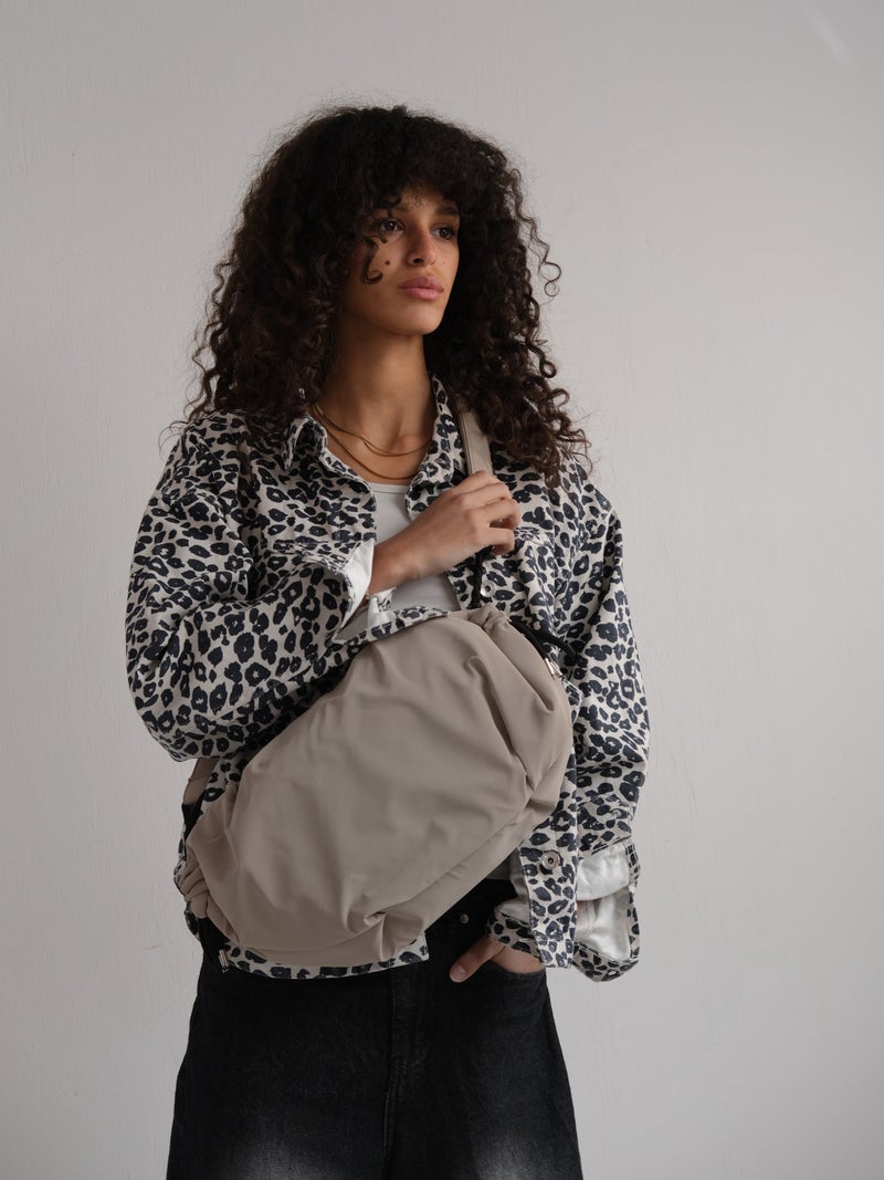 Zuri Medium String Bag - Beige - Image 2
